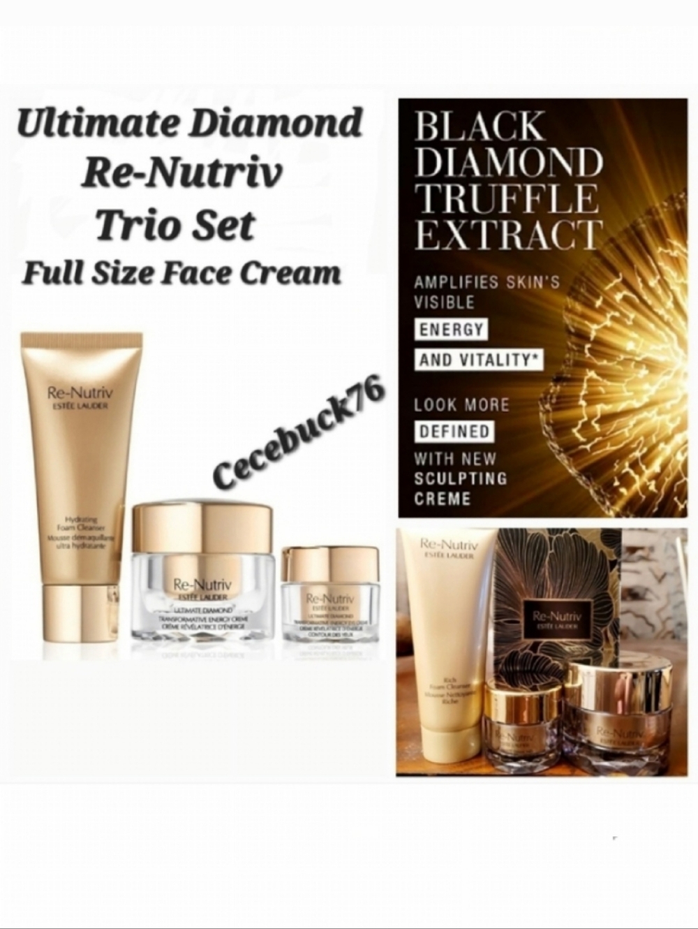 🌺Estee Lauder Ultimate Diamond Re-Nutriv Cream Moisturizer Trio Set